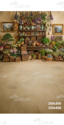 Tło fotograficzne „Zielarska pracownia – rustykalna aranżacja vintage” | 4102